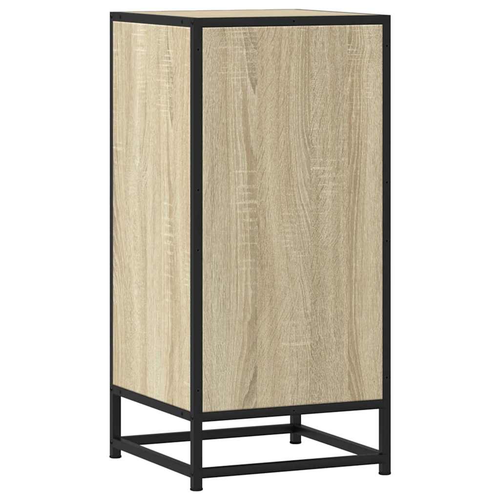 Dressoir 35,5x35x76 cm bewerkt hout en metaal sonoma eikenkleur