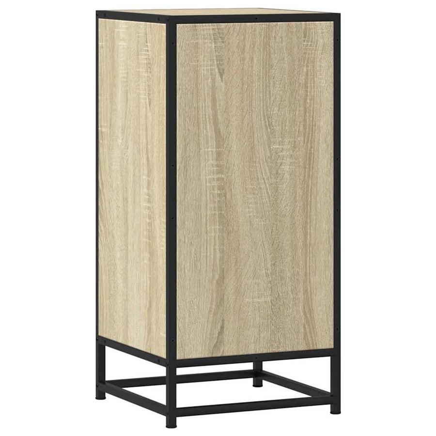 Dressoir 35,5x35x76 cm bewerkt hout en metaal sonoma eikenkleur