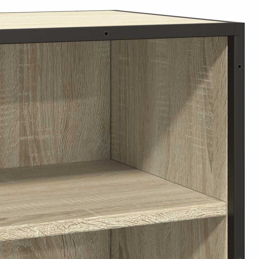 Dressoir 35,5x35x76 cm bewerkt hout en metaal sonoma eikenkleur