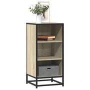 Sideboard 35.5x35x76 cm engineered wood and metal Sonoma oak color