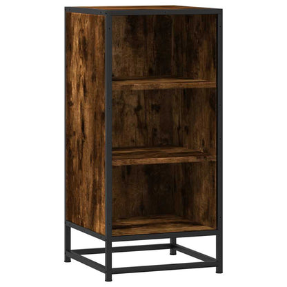Dressoir 35,5x35x76 cm bewerkt hout en metaal gerookt eiken