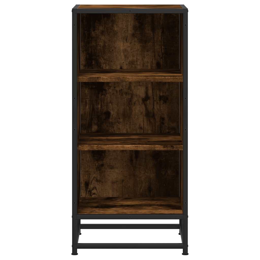 Dressoir 35,5x35x76 cm bewerkt hout en metaal gerookt eiken