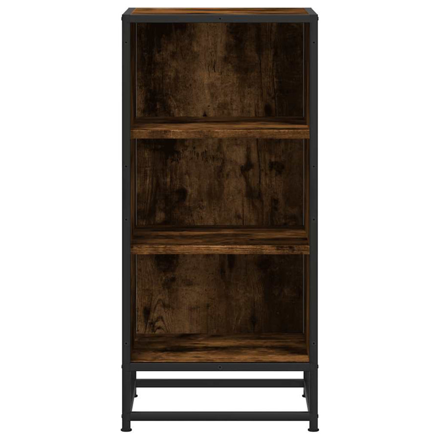 Dressoir 35,5x35x76 cm bewerkt hout en metaal gerookt eiken