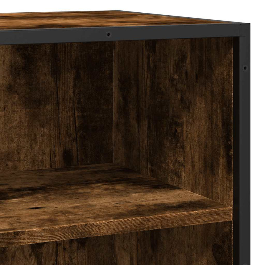 Dressoir 35,5x35x76 cm bewerkt hout en metaal gerookt eiken