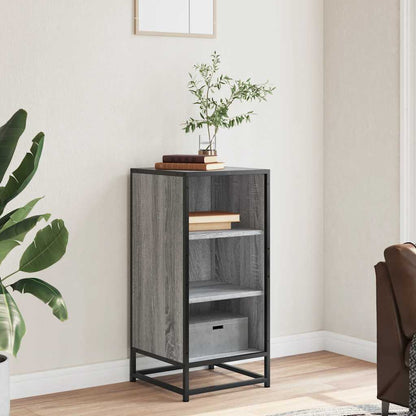 Dressoir 35,5x35x76 cm bewerkt hout en metaal grijs sonoma