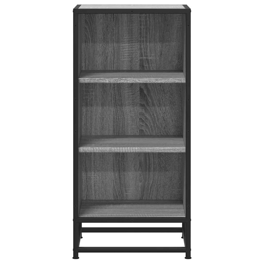 Dressoir 35,5x35x76 cm bewerkt hout en metaal grijs sonoma