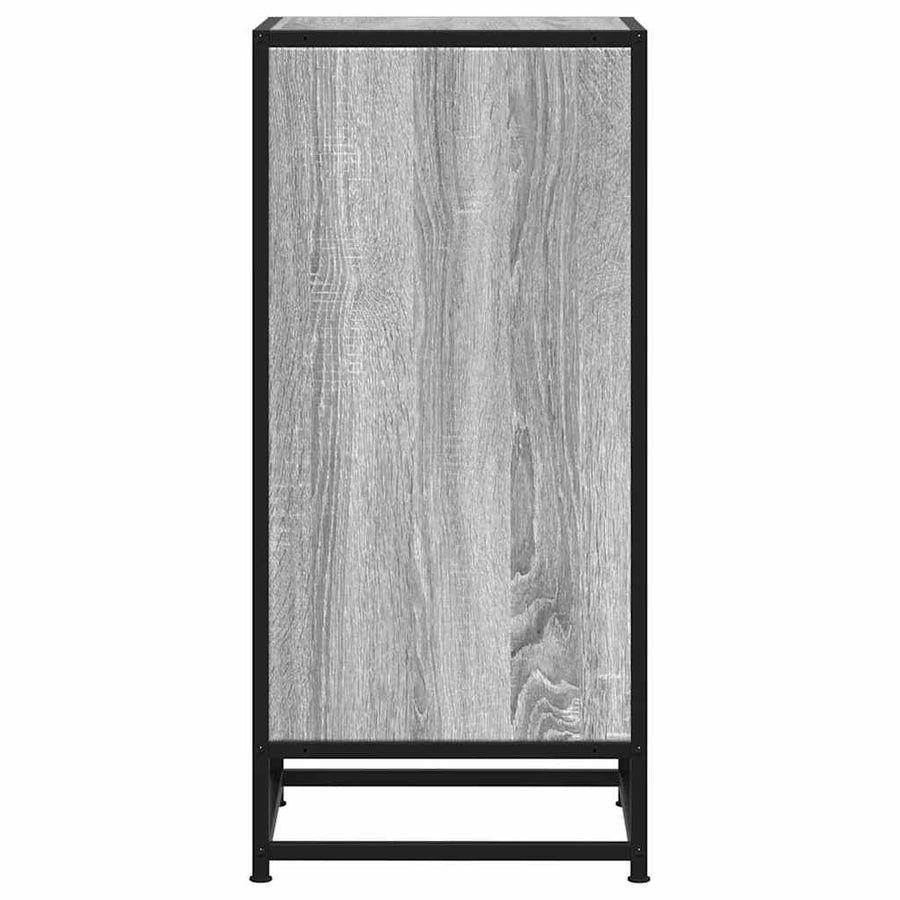 Dressoir 35,5x35x76 cm bewerkt hout en metaal grijs sonoma