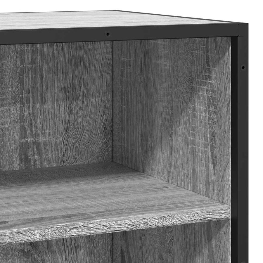 Dressoir 35,5x35x76 cm bewerkt hout en metaal grijs sonoma