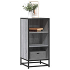Dressoir 35,5x35x76 cm bewerkt hout metaal grijs sonoma