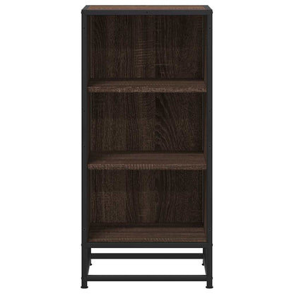 Dressoir 35,5x35x76 cm bewerkt hout en metaal bruin eikenkleur