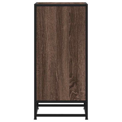 Dressoir 35,5x35x76 cm bewerkt hout en metaal bruin eikenkleur