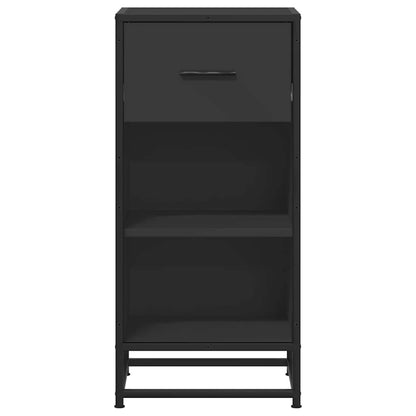 Dressoir 35,5x35x76 cm bewerkt hout en metaal zwart