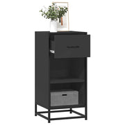 Sideboard 35.5x35x76 cm treated wood and metal black