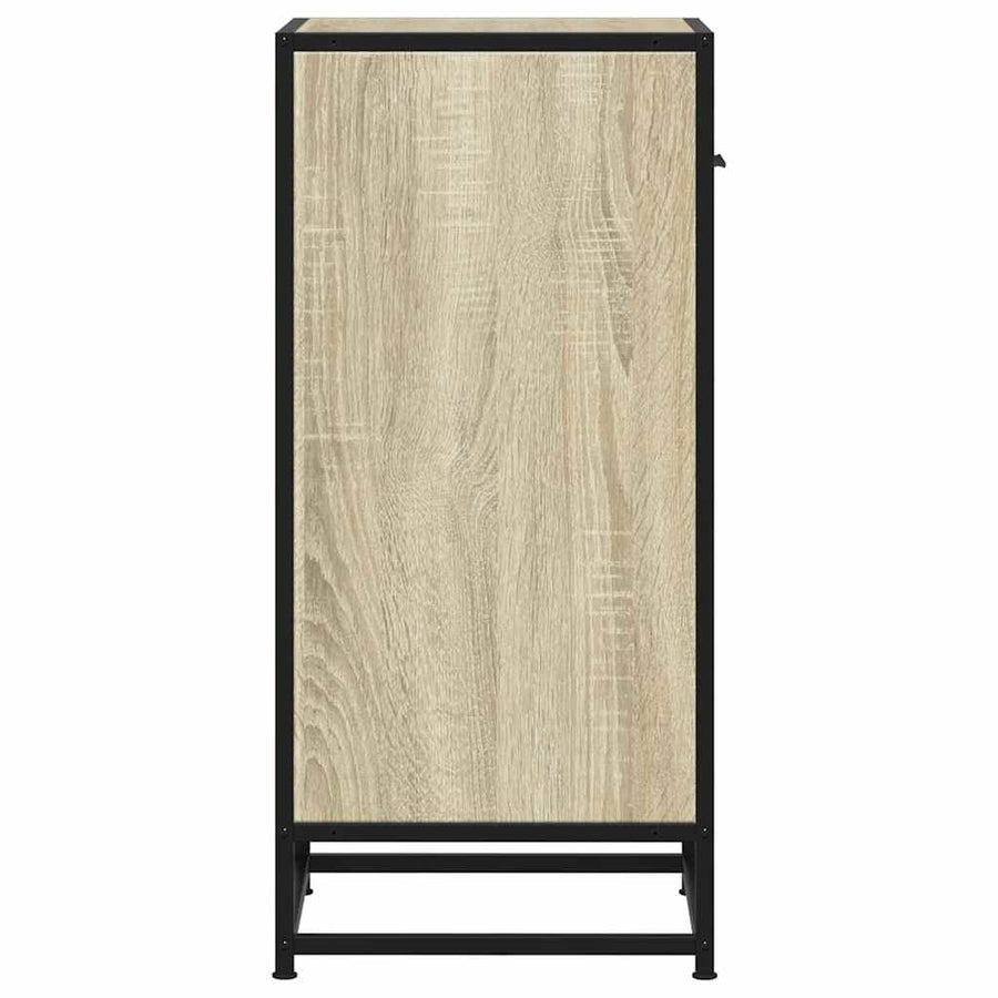 Dressoir 35,5x35x76 cm bewerkt hout en metaal sonoma eikenkleur