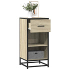Sideboard 35.5x35x76 cm engineered wood and metal Sonoma oak color