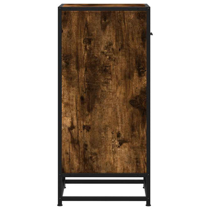 Dressoir 35,5x35x76 cm bewerkt hout en metaal gerookt eiken