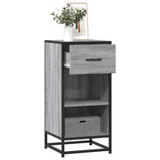 Sideboard 35.5x35x76 cm engineered wood and metal grey sonoma