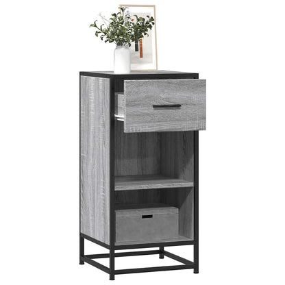 Dressoir 35,5x35x76 cm bewerkt hout en metaal grijs sonoma