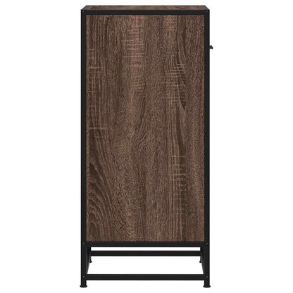 Dressoir 35,5x35x76 cm bewerkt hout en metaal bruin eikenkleur
