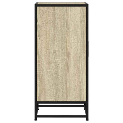 Dressoir 35,5x35x76 cm bewerkt hout en metaal sonoma eikenkleur