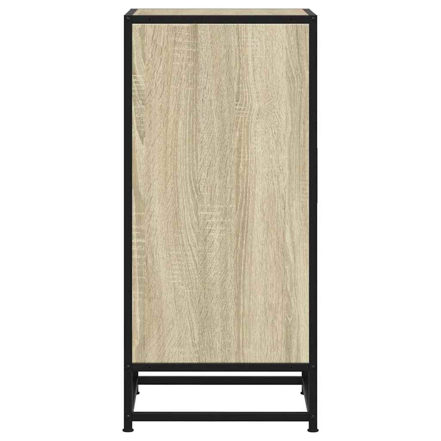 Dressoir 35,5x35x76 cm bewerkt hout en metaal sonoma eikenkleur