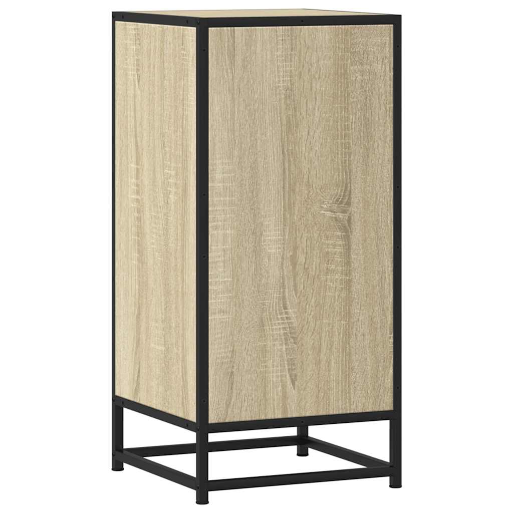 Dressoir 35,5x35x76 cm bewerkt hout en metaal sonoma eikenkleur