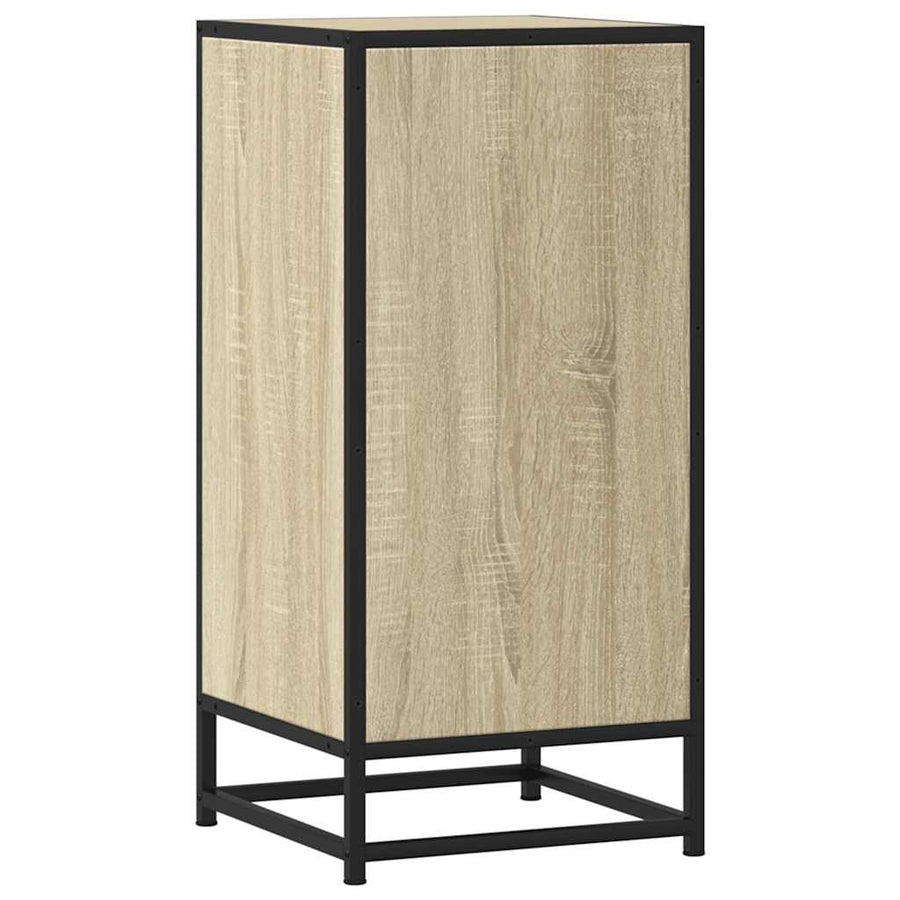Dressoir 35,5x35x76 cm bewerkt hout en metaal sonoma eikenkleur