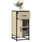 Sideboard 35.5x35x76 cm engineered wood and metal Sonoma oak color