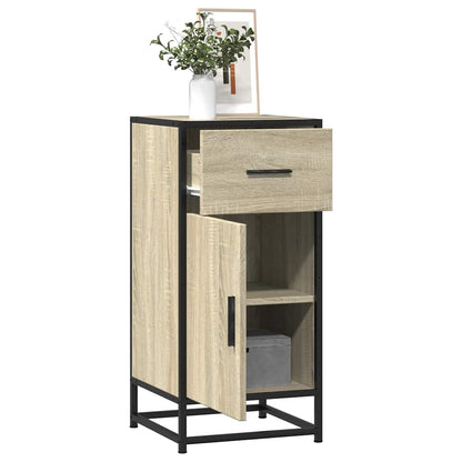 Dressoir 35,5x35x76 cm bewerkt hout en metaal sonoma eikenkleur