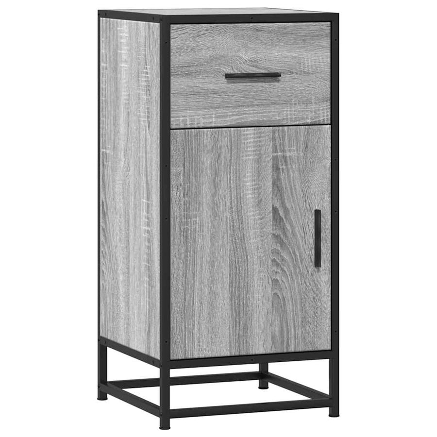Dressoir 35,5x35x76 cm bewerkt hout en metaal grijs sonoma