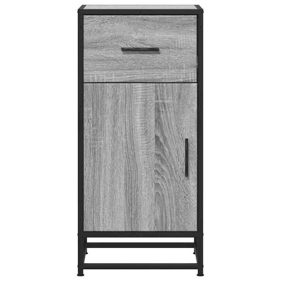 Dressoir 35,5x35x76 cm bewerkt hout en metaal grijs sonoma