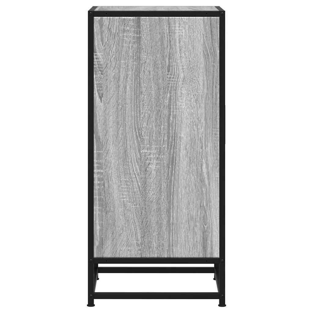 Dressoir 35,5x35x76 cm bewerkt hout en metaal grijs sonoma