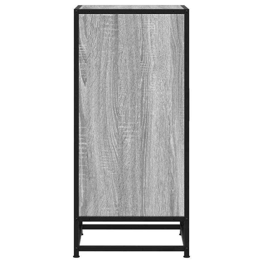 Dressoir 35,5x35x76 cm bewerkt hout en metaal grijs sonoma