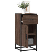 Sideboard 35.5x35x76 cm engineered wood and metal brown oak colour