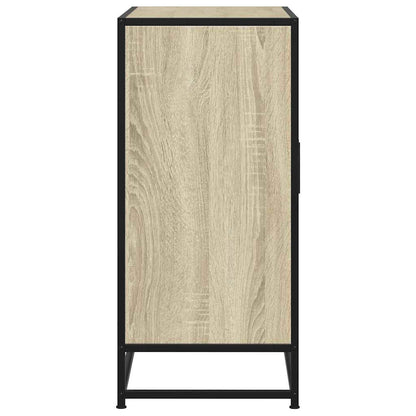Dressoir 68x35x76 cm bewerkt hout en metaal sonoma eikenkleur