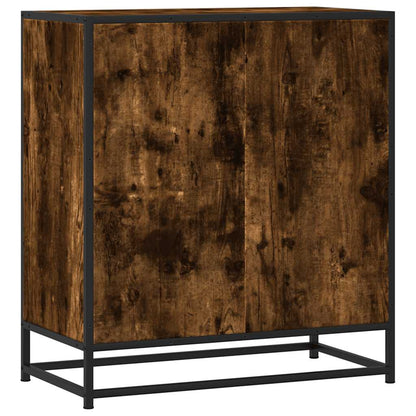 Dressoir 68x35x76 cm bewerkt hout en metaal gerookt eiken
