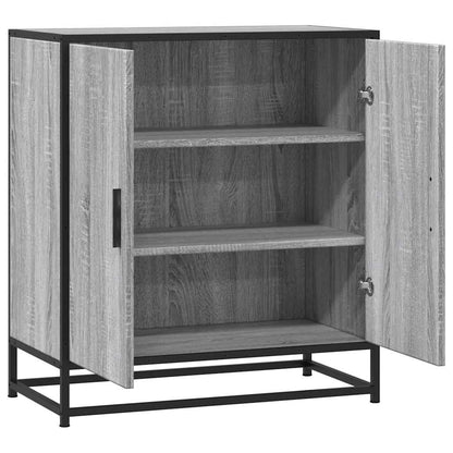 Dressoir 68x35x76 cm bewerkt hout en metaal grijs sonoma