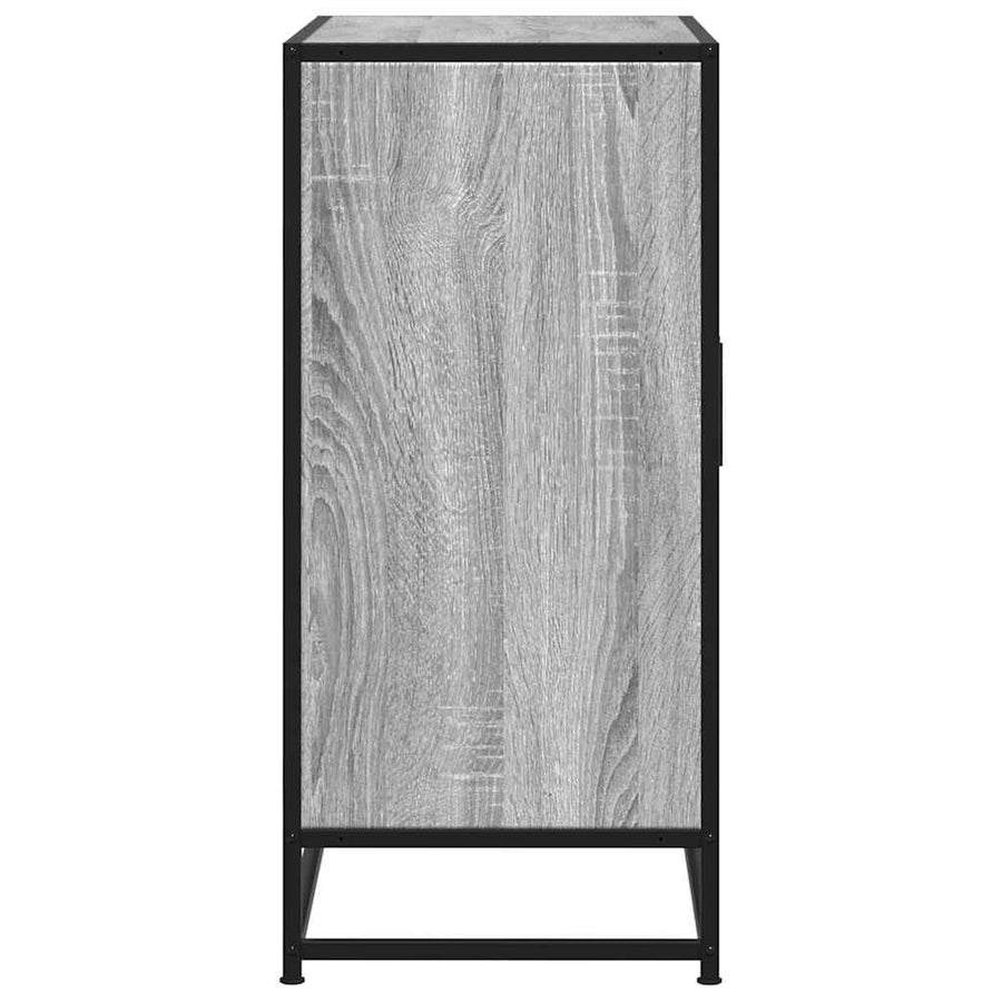 Dressoir 68x35x76 cm bewerkt hout en metaal grijs sonoma
