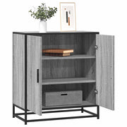 Sideboard 68x35x76 cm engineered wood and metal grey sonoma