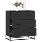 Sideboard 68x35x76 cm distressed wood and black metal