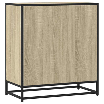 Dressoir 68x35x76 cm bewerkt hout en metaal sonoma eikenkleur