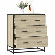 Dressoir 68x35x76 cm bewerkt hout metaal