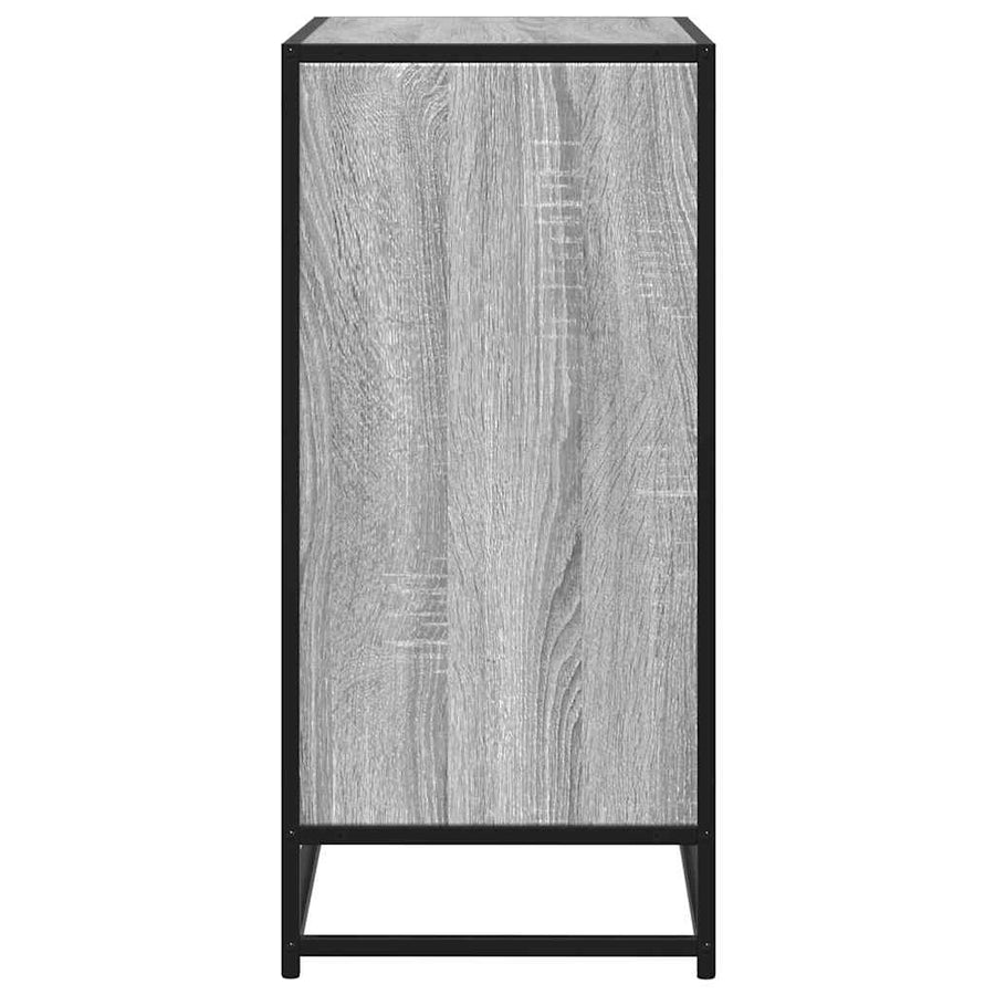 Dressoir 68x35x76 cm bewerkt hout en metaal grijs sonoma