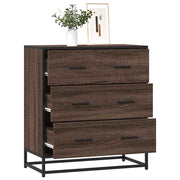 Dressoir 68x35x76 cm bewerkt hout metaal
