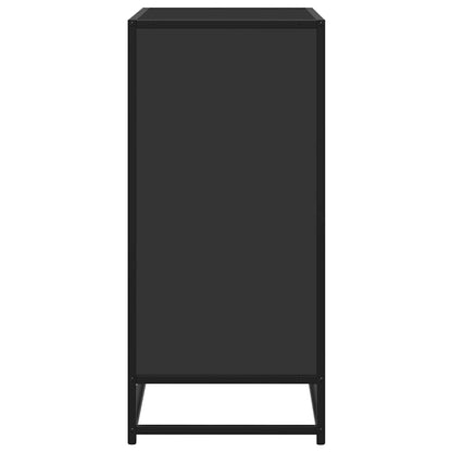 Dressoir 68x35x76 cm bewerkt hout en metaal zwart