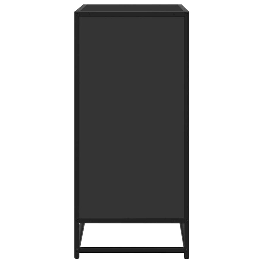 Dressoir 68x35x76 cm bewerkt hout en metaal zwart
