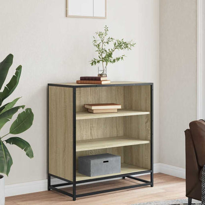Dressoir 68x35x76 cm bewerkt hout en metaal sonoma eikenkleur