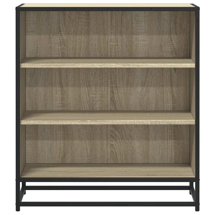 Dressoir 68x35x76 cm bewerkt hout en metaal sonoma eikenkleur