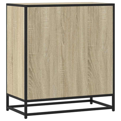 Dressoir 68x35x76 cm bewerkt hout en metaal sonoma eikenkleur
