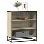 Dressoir 68x35x76 cm bewerkt hout metaal sonoma eiken